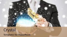  Presentation with love romance - Amazing slide deck having holiday celebration concept - man opening backdrop and a coral colored foreground