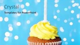 Presentation with birthday celebration - Presentation design with holiday-celebration-greeting-and-party background and a arctic colored foreground