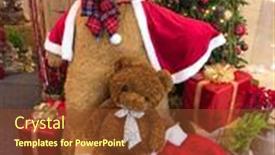  Presentation with year still life christmas - Slides having holiday-christmas-background-new-year background and a tawny brown colored foreground