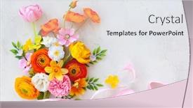  Presentation with holiday - Beautiful theme featuring holiday-concept-with-bouquet backdrop and a white colored foreground