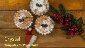  Presentation with powdered - Audience pleasing presentation theme consisting of holiday-cupcakes-decorated-with-powdered backdrop and a tawny brown colored foreground