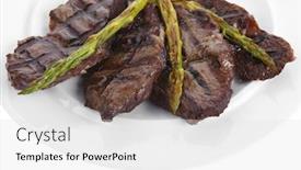  Presentation with holiday bbq - Audience pleasing slide deck consisting of holiday-evening-dinner-grilled-red backdrop and a light gray colored foreground