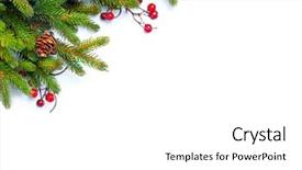  Presentation with design christmas holiday - Theme enhanced with holiday evergreen tree xmas green background and a white colored foreground