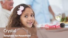  Presentation with christmas dinner - Slide set consisting of  background and a  colored foreground