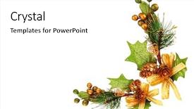  Presentation with winter border - Slide deck featuring holiday frame border with christmas background and a white colored foreground