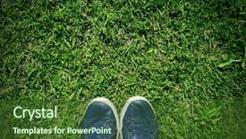  Presentation with stepping - Slide deck featuring holiday free - closeup of the feet background and a  colored foreground