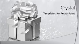  Presentation with christmas presents - Slide set having holiday gift on glitter background background and a white colored foreground