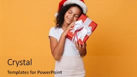  Presentation with christmas gift wrap - Amazing theme having holiday gift wrap - portrait of a satisfied little backdrop and a gold colored foreground