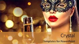  Presentation with christmas party - Slides enhanced with holiday glowing background christmas background and a gold colored foreground