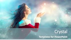  Presentation with girl christmas - Audience pleasing PPT theme consisting of holiday hairstyle makeup gift beauty backdrop and a seafoam green colored foreground