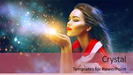  Presentation with girl christmas - Colorful slide deck enhanced with holiday hairstyle makeup gift beauty backdrop and a coral colored foreground