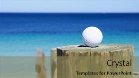  Presentation with hawaii - Presentation enhanced with holiday hawaii - golf ball on the background background and a coral colored foreground