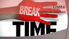  Presentation with time - PPT layouts consisting of holiday hours sign - break time background and a coral colored foreground