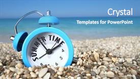  Presentation with holiday - Slide deck consisting of holiday hours sign - summertime background and a teal colored foreground