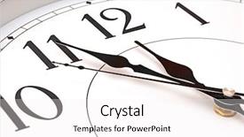  Presentation with clock - Slide deck consisting of holiday hours sign - wall clock five minutes background and a  colored foreground