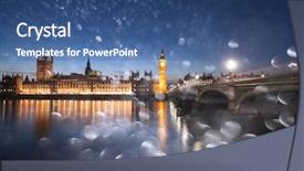  Presentation with christmas lights - Colorful presentation design enhanced with holiday in london - christmas lights backdrop and a  colored foreground