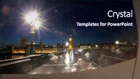  Presentation with christmas lights - Presentation design with holiday in london - christmas lights background and a  colored foreground