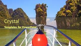  Presentation with thailand - Presentation design with holiday in thailand bay in the andaman sea and exotic island a boat trip with a red lantern background and a tawny brown colored foreground