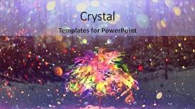  Presentation with winter landscape winter tree - PPT theme with holiday landscape with christmas tree background and a light blue colored foreground