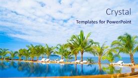  Presentation with luxury lifestyle - Presentation theme featuring holiday lifestyle blue luxury background and a sky blue colored foreground