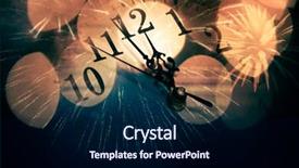  Presentation with end year - Cool new theme with holiday lights - new year backdrop and a navy blue colored foreground