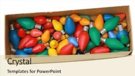  Presentation with orange 1950s - Presentation theme consisting of holiday lights on white 1950 background and a blonde colored foreground