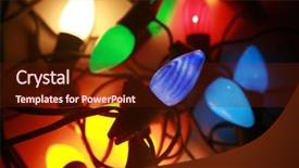  Presentation with orange 1950s - Audience pleasing PPT theme consisting of holiday lights on white 1950 backdrop and a tawny brown colored foreground