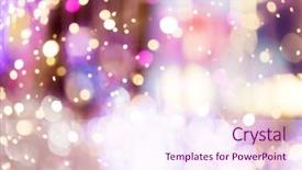  Presentation with party lights - Amazing PPT theme having holiday lights winter holiday lights backdrop and a sky blue colored foreground