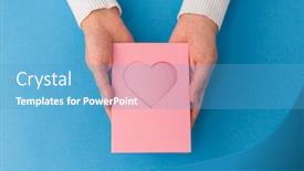  Presentation with valentines - Colorful PPT theme enhanced with holiday-love-and-valentines-day backdrop and a teal colored foreground