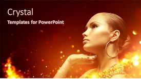  Presentation with golden lights - PPT theme with holiday-luxury-beauty-concept-profile background and a wine colored foreground