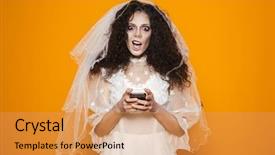  Presentation with zombie - Colorful slide deck enhanced with holiday makeup using cell backdrop and a yellow colored foreground