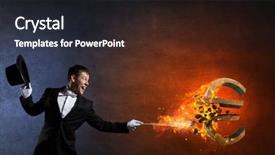  Presentation with cylinder - Beautiful theme featuring holiday magic money - man magician with cylinder hat backdrop and a  colored foreground