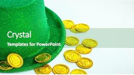  Presentation with st patricks day - Slide set consisting of holiday magic money - st patricks day leprechaun hat background and a shamrock green colored foreground