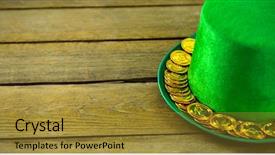  Presentation with hat - Presentation theme having holiday magic money - st patricks day leprechaun hat background and a  colored foreground