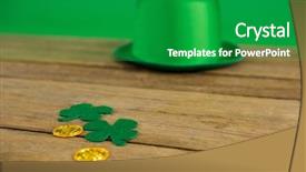  Presentation with st patricks day - Slide deck consisting of holiday magic money - st patricks day leprechaun hat background and a  colored foreground