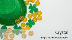  Presentation with st patricks day - Theme enhanced with holiday magic money - st patricks day leprechaun hat background and a  colored foreground