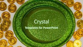  Presentation with white gold - PPT layouts consisting of holiday magic money - st patricks day leprechaun hat background and a tawny brown colored foreground