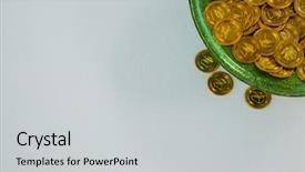  Presentation with white gold - Slides having holiday magic money - st patricks day leprechaun hat background and a  colored foreground