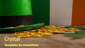  Presentation with hat - Cool new PPT layouts with holiday magic money - st patricks day leprechaun hat backdrop and a  colored foreground