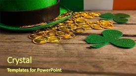  Presentation with hat - Beautiful PPT layouts featuring holiday magic money - st patricks day leprechaun hat backdrop and a  colored foreground