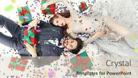  Presentation with luxury fashion - Theme having holiday-mood-beautiful-couple background and a lemonade colored foreground