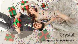  Presentation with luxury fashion - Amazing slide set having holiday-mood-beautiful-couple backdrop and a mint green colored foreground