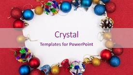  Presentation with christmas card - Presentation design featuring invitation holiday party - blank christmas greeting card background and a sky blue colored foreground