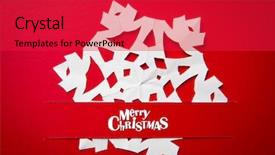  Presentation with vintage pape - Presentation theme with vintage christmas postcard with true background and a red colored foreground