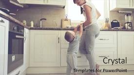  Presentation with mothers day - Audience pleasing presentation design consisting of holiday pie in the kitchen backdrop and a light gray colored foreground