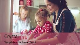  Presentation with cooking kids - Cool new presentation with holiday pie in the kitchen backdrop and a violet colored foreground