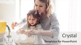  Presentation with mothers day - Amazing slide deck having holiday pie in the kitchen backdrop and a light gray colored foreground