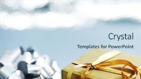  Presentation with silver christmas - Presentation theme enhanced with holiday presents - silver christmas gift background and a  colored foreground