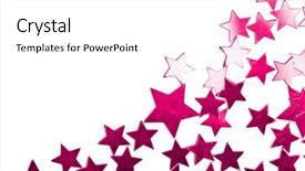  Presentation with purple stars - Beautiful presentation featuring holiday purple stars isolated backdrop and a white colored foreground