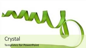  Presentation with ribbon green - Audience pleasing presentation design consisting of holiday ribbon bow tape backdrop and a blonde colored foreground